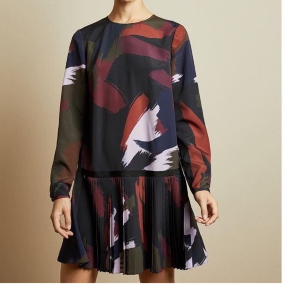 Ted Baker Rosarn Sapphire Drop Waist Tunic Dress Size 4